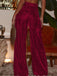 1970s Solid Velvet Wide Leg Pants