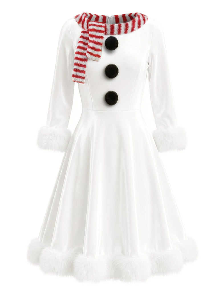 christmas dress snowman Costume kit-2 Dress is made with Stormy Plus Size Chiffon Size:8.5 US