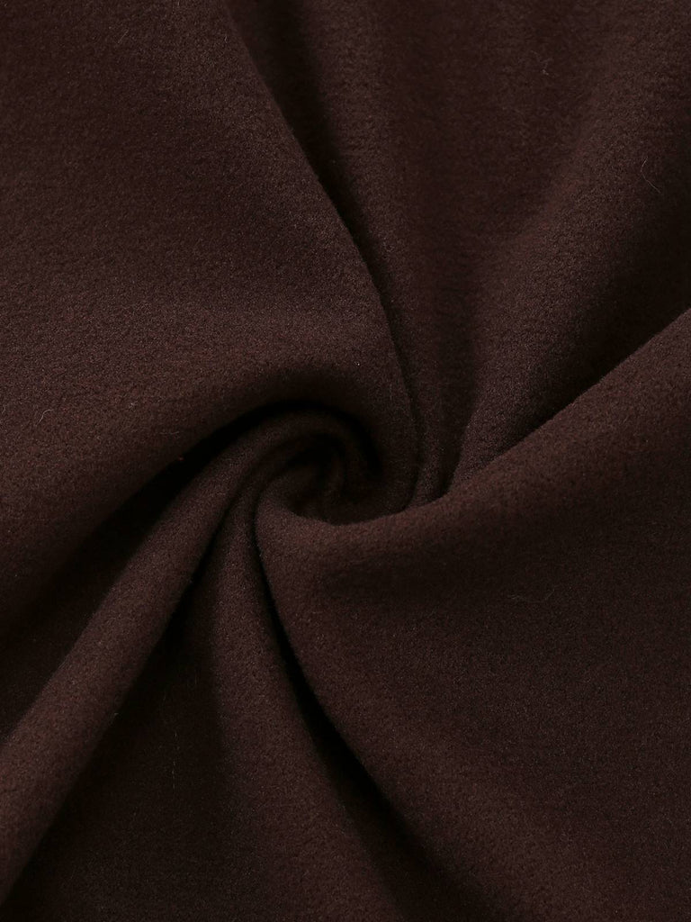 1960s Lapel Faux Fur Collar Cloak Coat