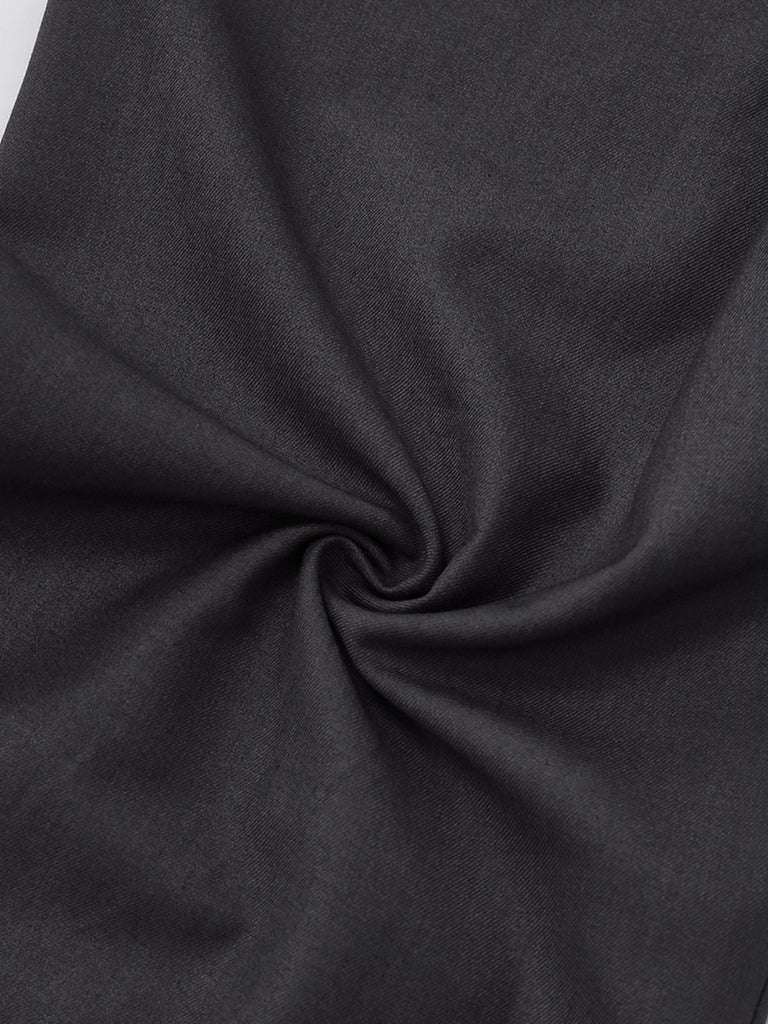 [Pre-Sale] Beige 1950s Pearl Trimmed Bow Tie-Neck Jumpsuit