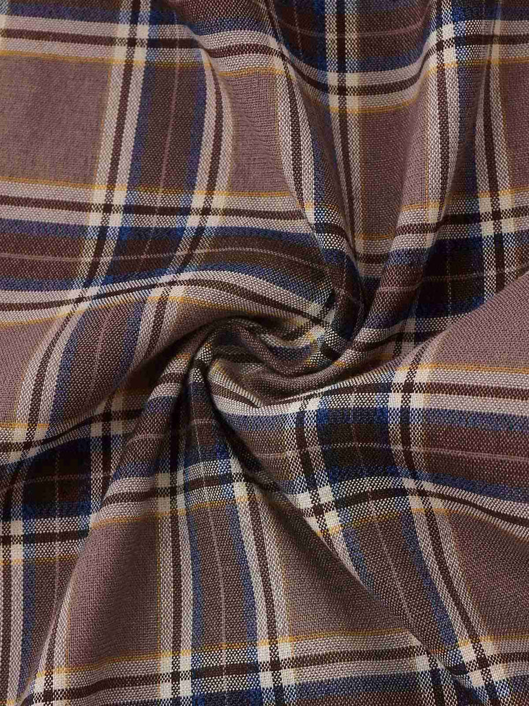 [Pre-Sale] Caramel 1930s Plaid Patchwork V-Neck Knit Jumpsuit