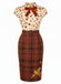 [Pre-Sale] Brown 1960s Thanksgiving Pumpkin Pencil Dress