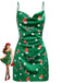 [Pre-Sale] Green 1960s Christmas Cowl Neck Slip Dress