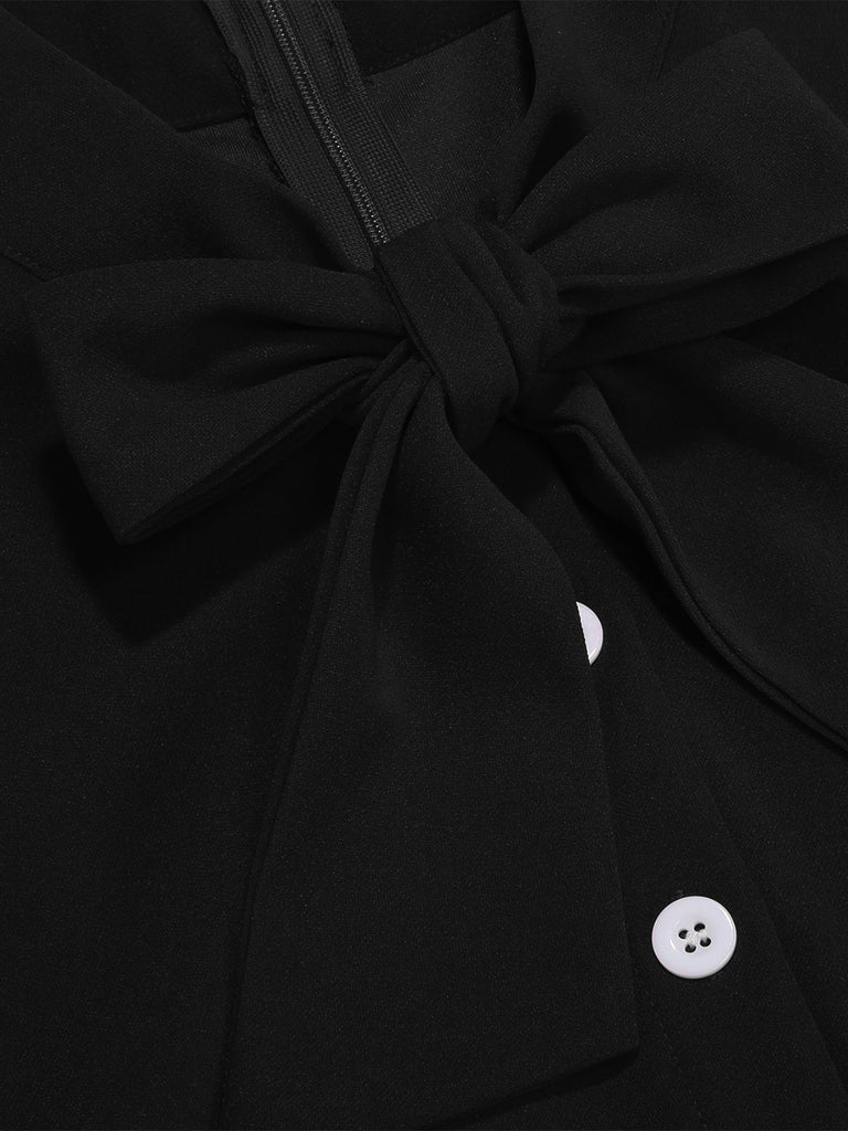 1950s Polka Dot Bow Swing Dress