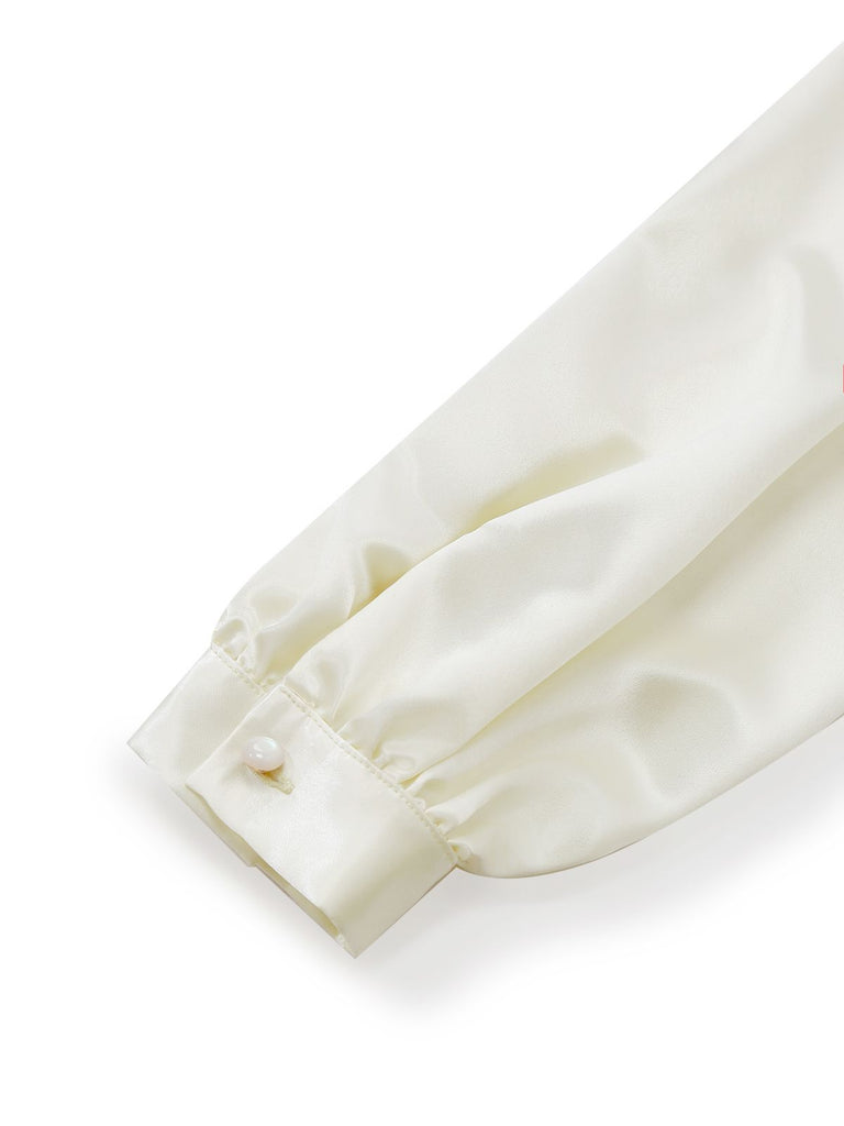 [Pre-Sale] Khaki 1960s Bow Collar Patchwork Jumpsuit