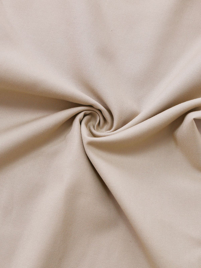 [Pre-Sale] Khaki 1960s Bow Collar Patchwork Jumpsuit