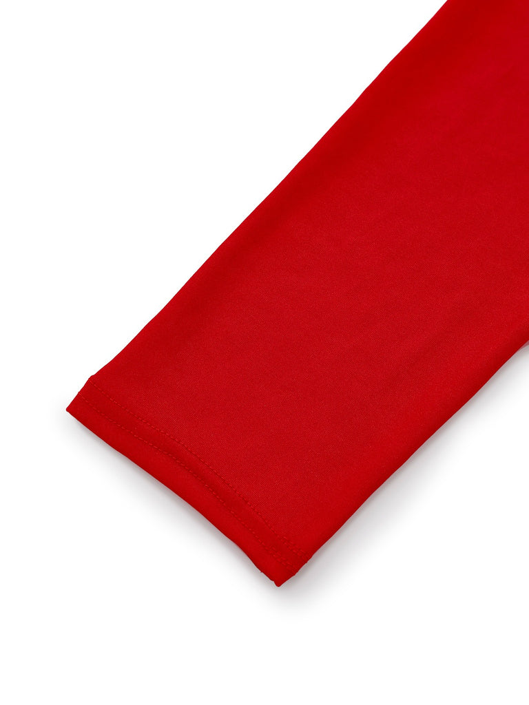 Pink 1950s Christmas Elf Plush-Edged Dress Set