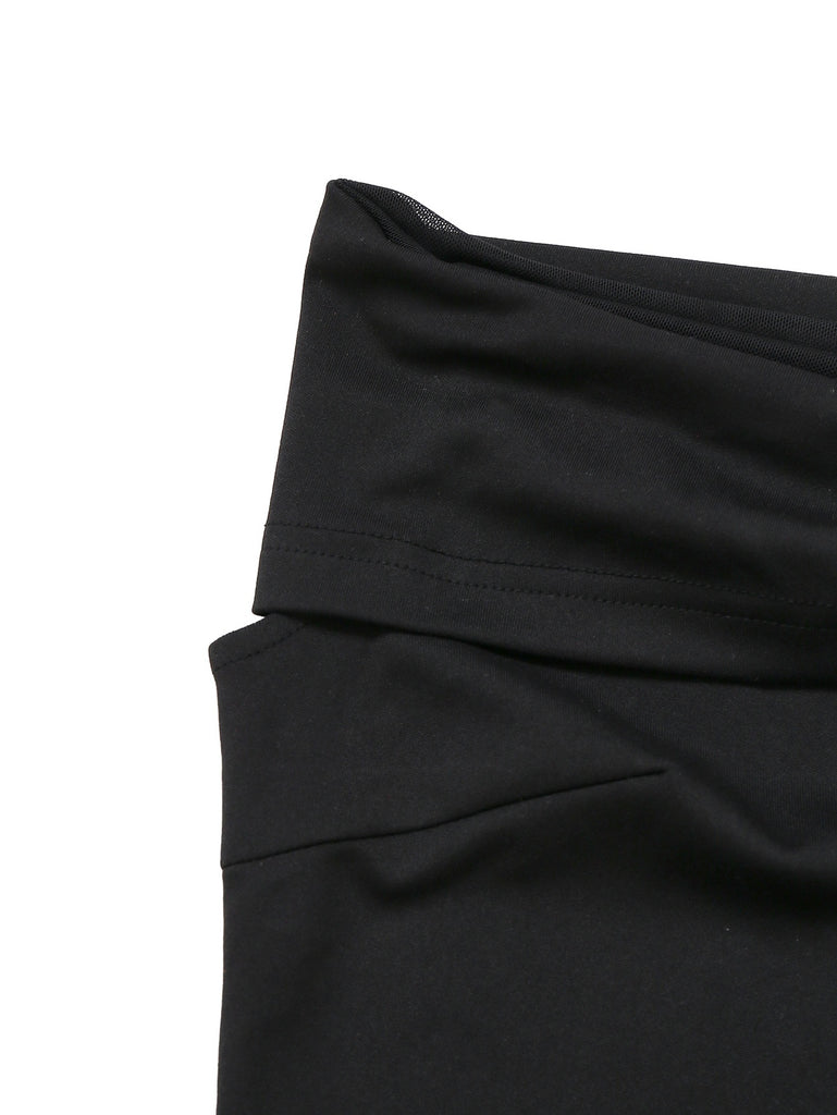 [Pre-Sale] Black 1930s Off-Shoulder Mesh Fishtail Dress