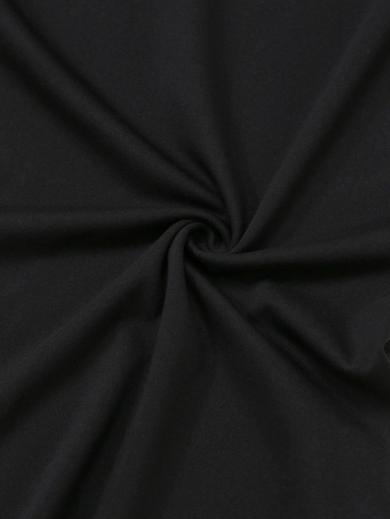 [Pre-Sale] Black 1930s Off-Shoulder Mesh Fishtail Dress