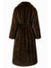1950s Solid Lapel Artifical Fur Robe Coat