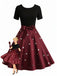 [Pre-Sale] Black & Red 1950s Heart Bow Swing Dress