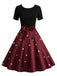 [Pre-Sale] Black & Red 1950s Heart Bow Swing Dress