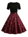 [Pre-Sale] Black & Red 1950s Heart Bow Swing Dress