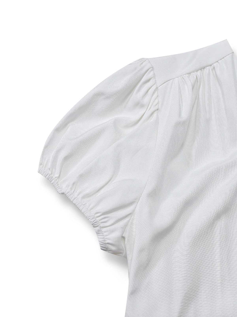 [Pre-Sale] 1930s V-Neck Colorblock Button Slit Mermaid Dress