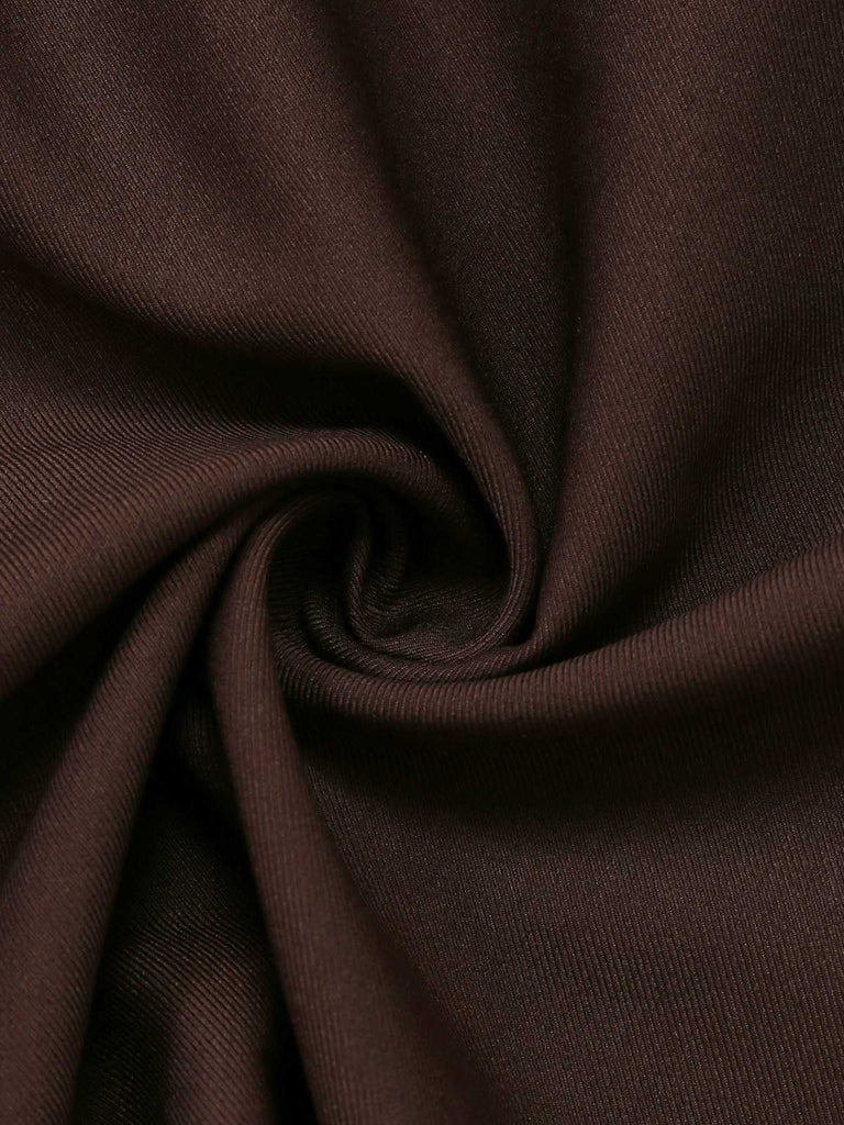 [Pre-Sale] 1930s V-Neck Colorblock Button Slit Mermaid Dress