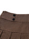 [Pre-Sale] 2PCS 1940s Plaid Button Bow Blouse & Pleated Skirt