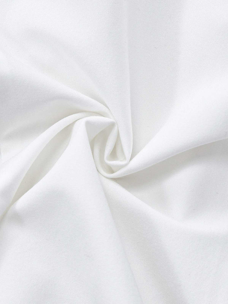 [Pre-Sale] White 1940s Plaid Button Bow Tie Blouse