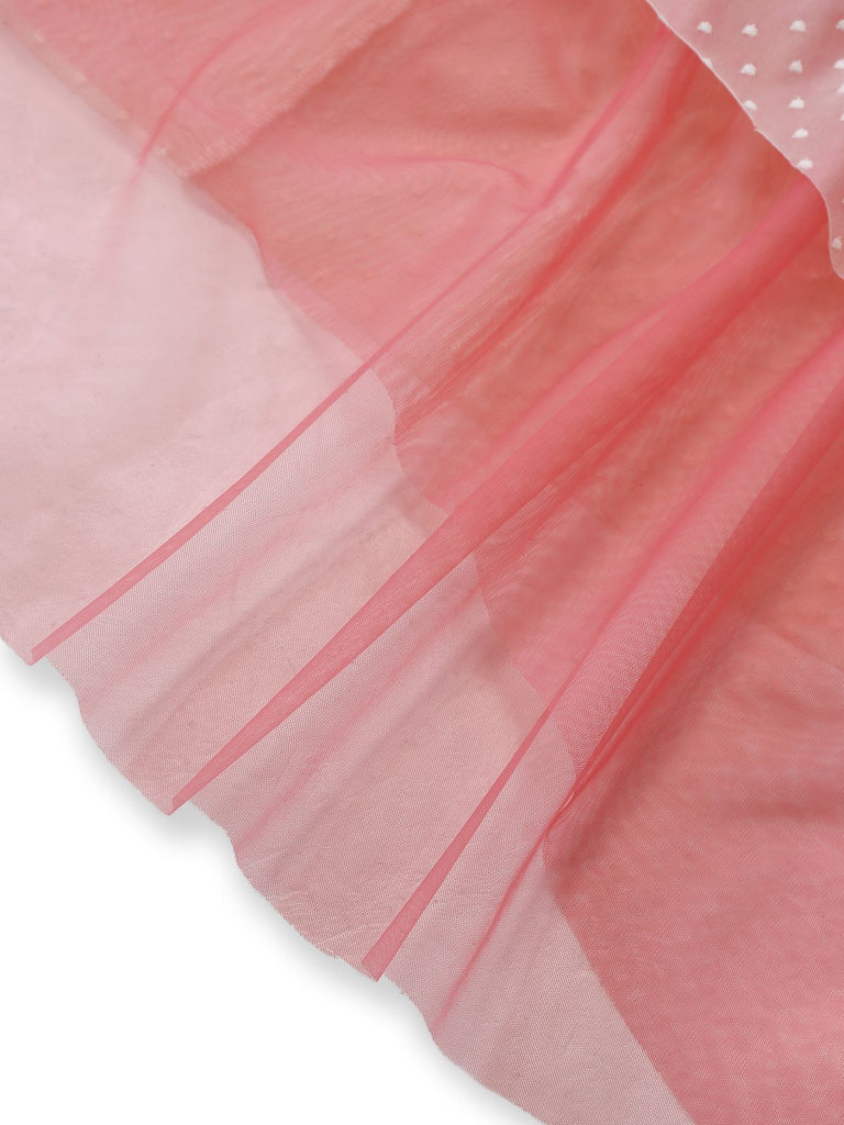 [Pre-Sale] Rose Pink 1930s Polka Dot Mesh V-Neck Dress