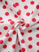 Red 1950s Polka Dot Square Neck Wide Strap Dress