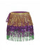1980s Carnival Sequin Fringe Mini Skirt