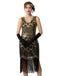 1920s Sequin Fringe Sleeveless U-Neck Flapper Dress
