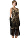 1920s Sequin Fringe Sleeveless U-Neck Flapper Dress