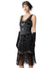 1920s Sequin Fringe Sleeveless U-Neck Flapper Dress
