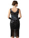 1920s Sequin Fringe Sleeveless U-Neck Flapper Dress