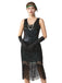 1920s Sequin Fringe Sleeveless U-Neck Flapper Dress