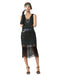 1920s Sequin Fringe Sleeveless U-Neck Flapper Dress