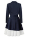 [Pre-Sale] 2PCS Dark Blue 1950s Cropped Jacket & Lace Pinafore Dress