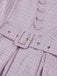 Purple 1950s Plaid Square Neck Button Swing Dress