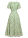 Yellow 1930s Butterfly Flutter Sleeve Chiffon Dress, vintage dress, retro fashion - perfect for women who love vintage and retro fashion