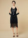 1920s Sequin Fringe Spaghetti Strap Flapper Dress