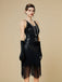 1920s Sequin Fringe Spaghetti Strap Flapper Dress