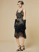 1920s Sequin Fringe Spaghetti Strap Flapper Dress