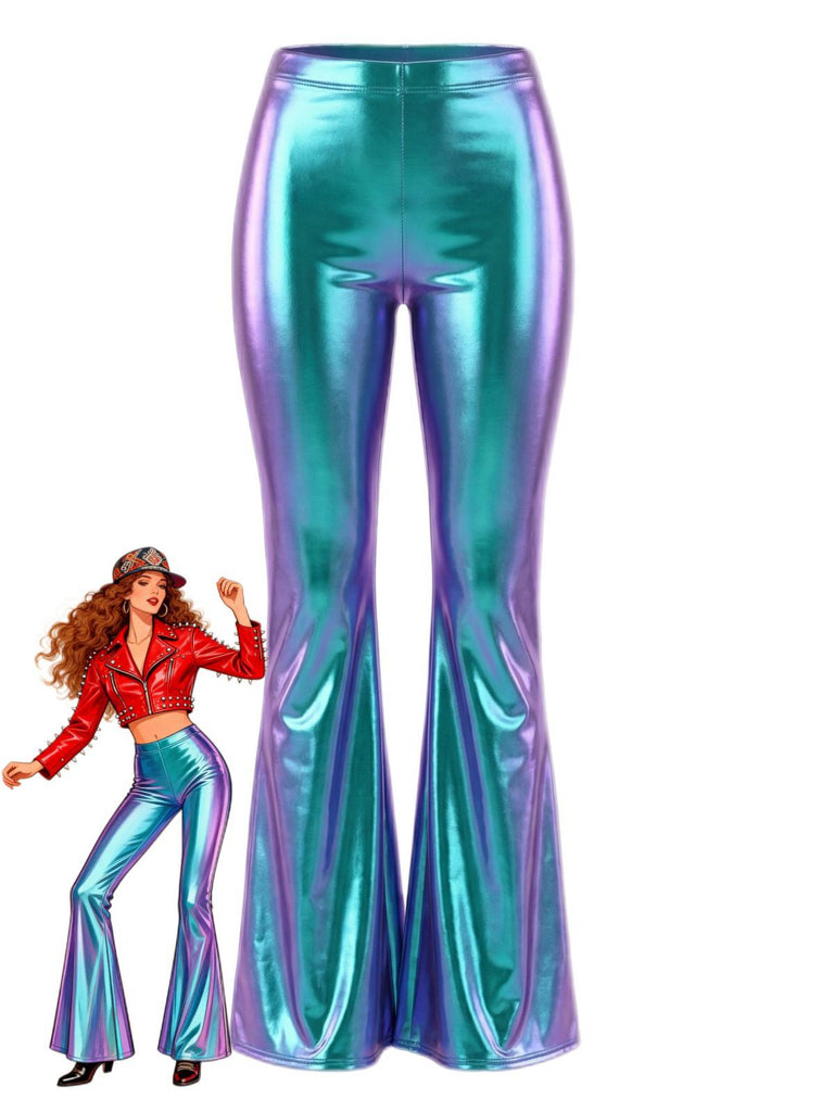 1970s Carnival Disco Flare Leg Pants