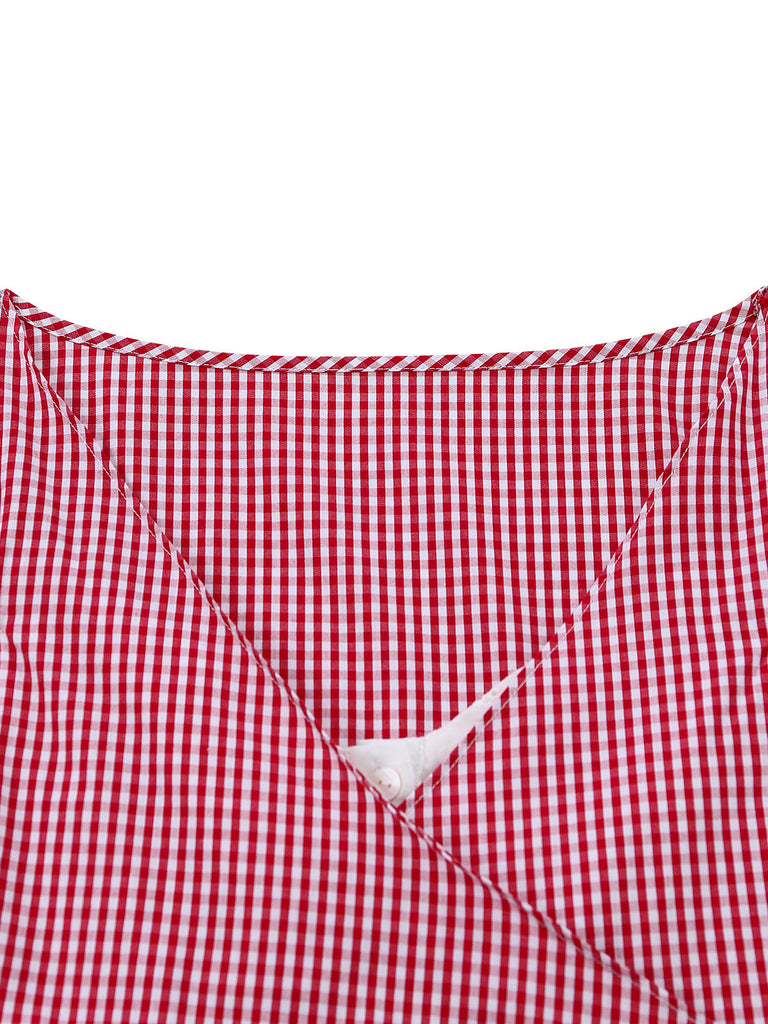 White 1960s Embroidered Jumpsuit