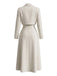 2PCS Ivory 1950s Blazer Overlay A-Line Midi Dress & Bolero Jacket