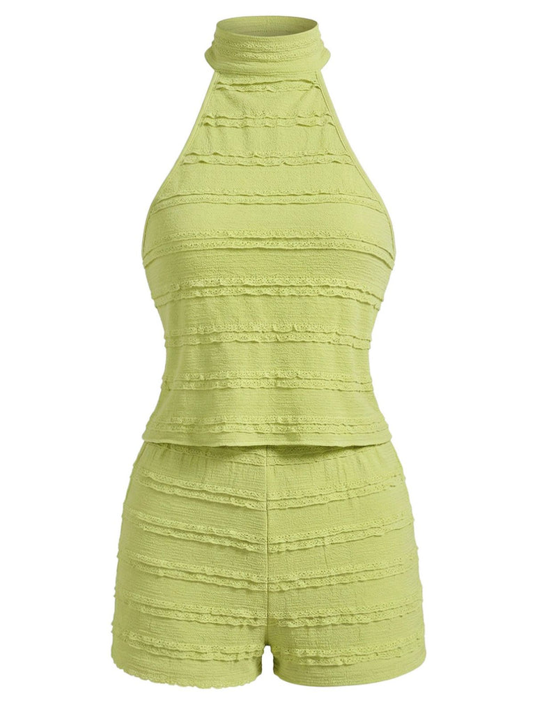 Green 1940s Spaghetti Strap 2PCS