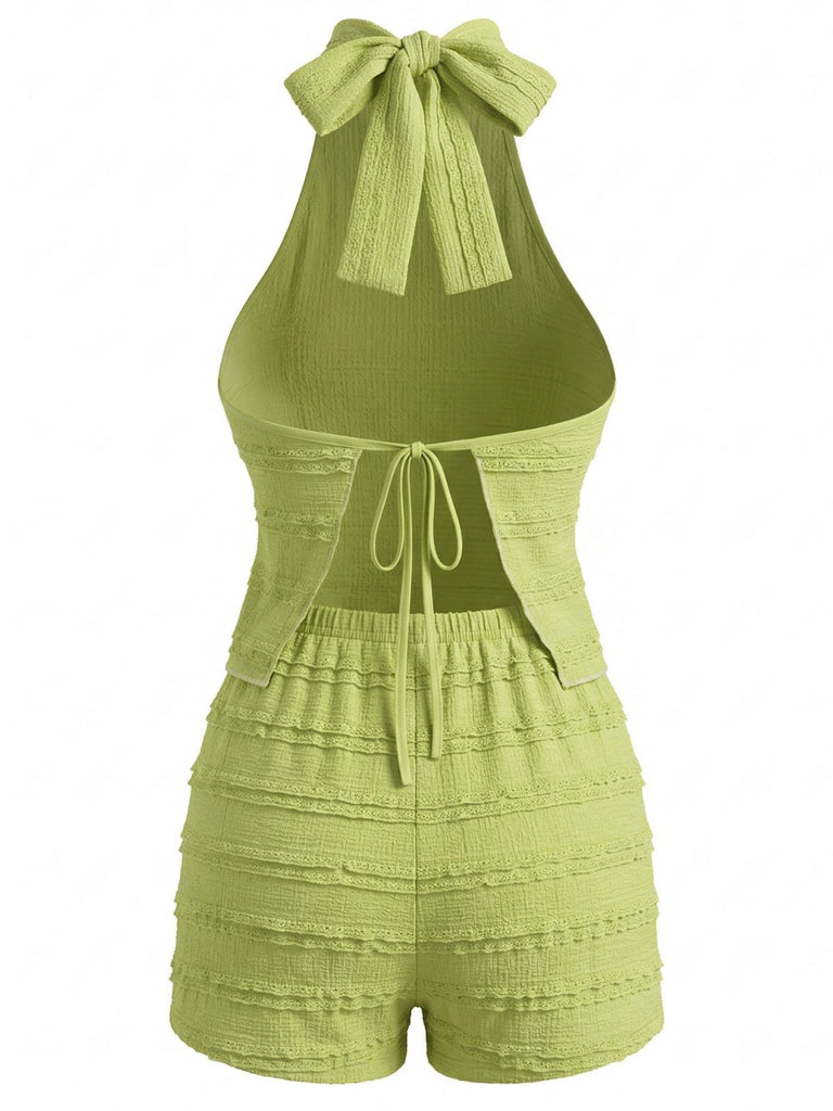 Green 1940s Spaghetti Strap 2PCS