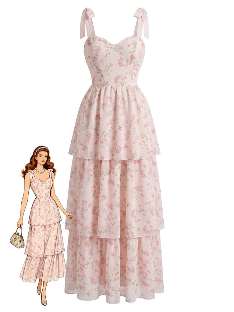 Pink 1940s Dress
