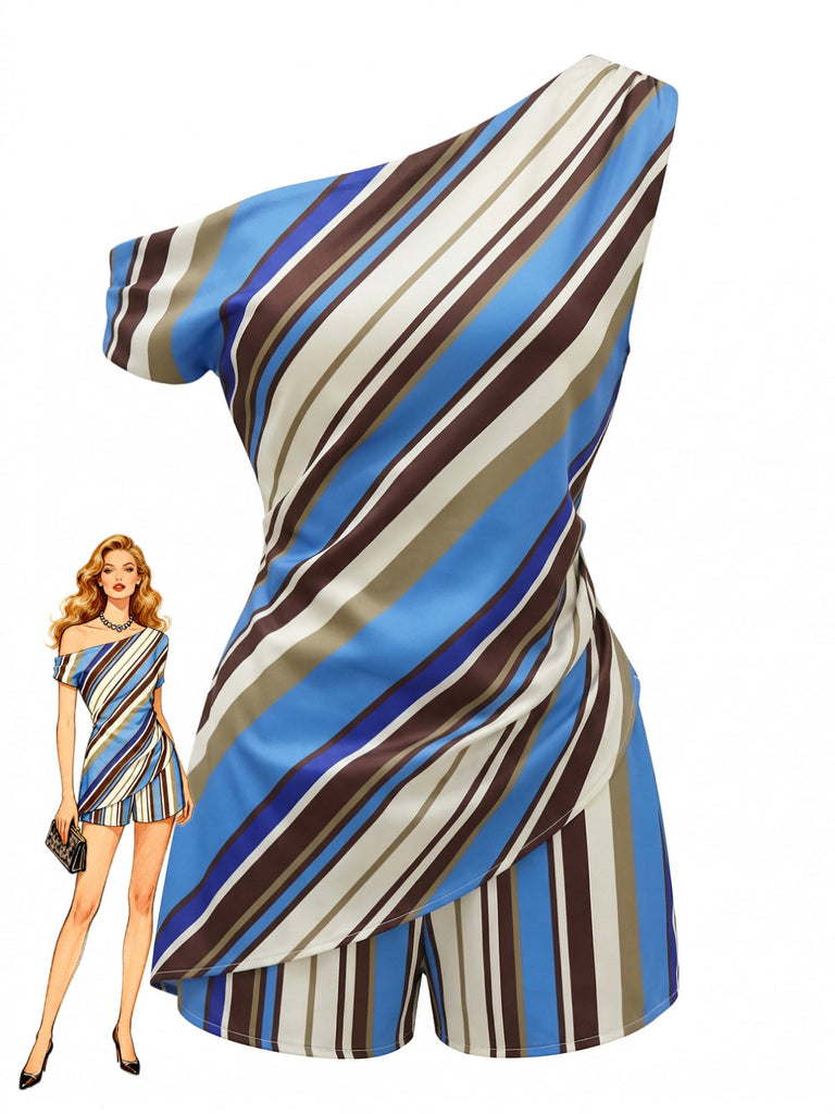 Blue 1940s 2PCS