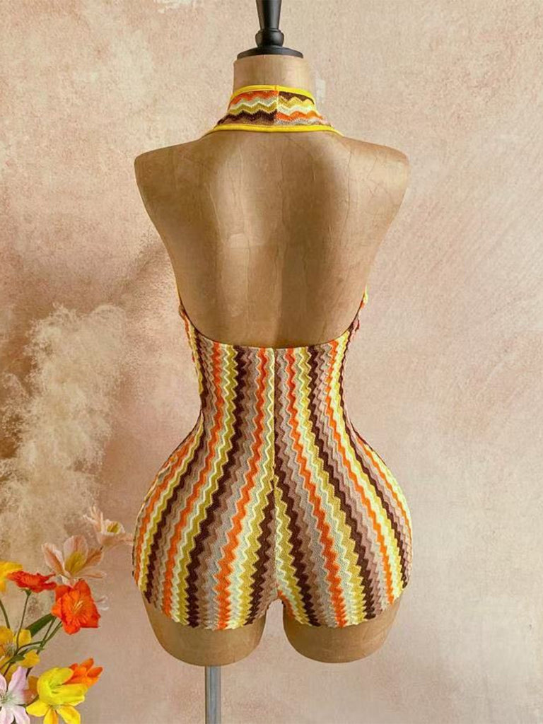 Pat 1950s Vintage Halter V Neck Jumpsuit 5