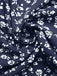 Dark Blue 1940s Floral Lace V-Neck Patchwork Dress