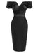[Pre-Sale] Black White 1960s Lace Striped Dress 2