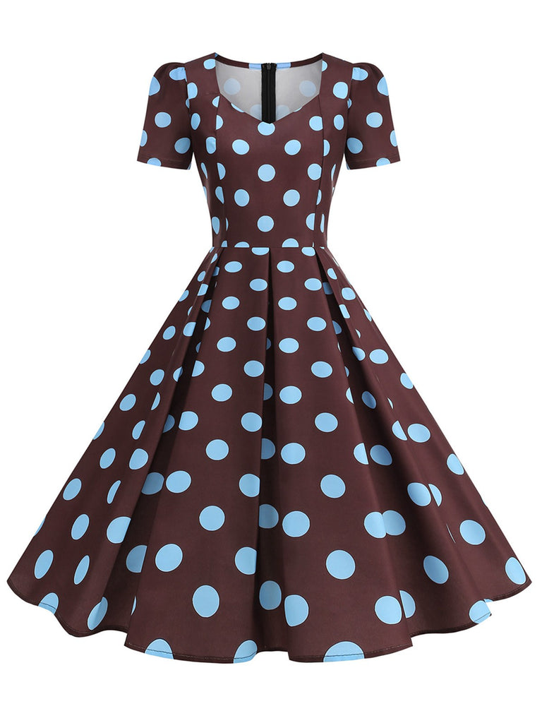 1950s Short Sleeve Sweetheart Neck Rose Swing Dress, vintage dress, retro fashion, rockabilly, pin-up fashion - perfect for women who love vintage and retro fashion