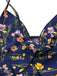 1930s Floral V-Neck Bohemian Bow-Front Slip Dress, vintage dress, retro fashion, floral print - perfect for women who love vintage and retro fashion