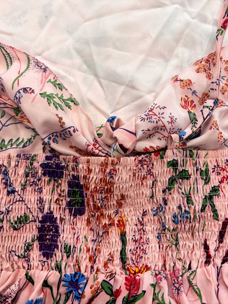 1930s Floral V-Neck Bohemian Bow-Front Slip Dress, vintage dress, retro fashion, floral print - perfect for women who love vintage and retro fashion