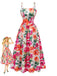 Elegant Pat 1940s Vintage Floral Dress 1